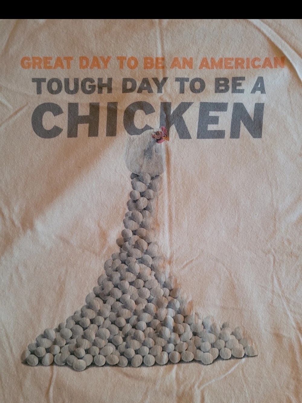 Vintage Denny's Employee Graphic Tee 'Tough Day To Be A Chicken' Size Large